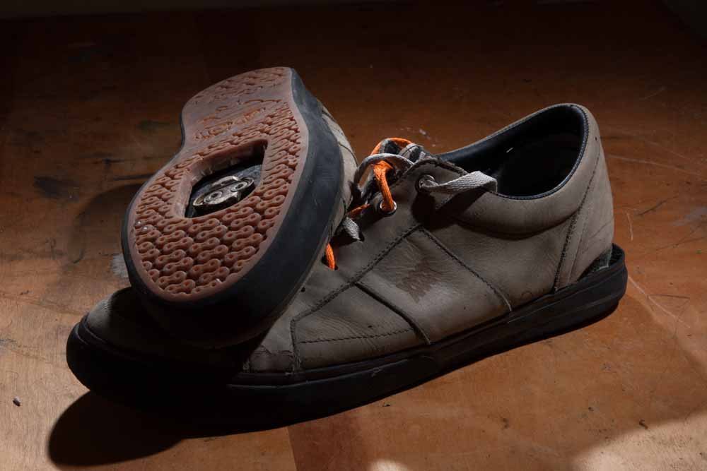 recessed cycling shoes